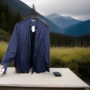 Lane Bryant The Bryant Blue Blazer With Gold Buttons NWT Size‎ 20 Plus Size